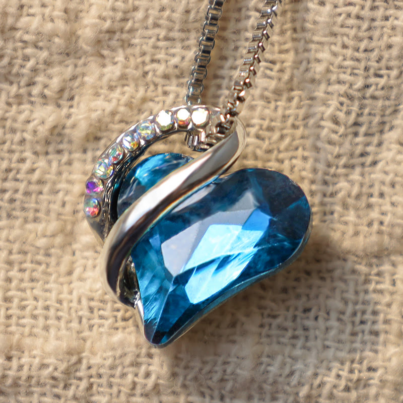 KarmaRipple's Love Heart Birthstone Balancing Energy Pendant Necklace p35