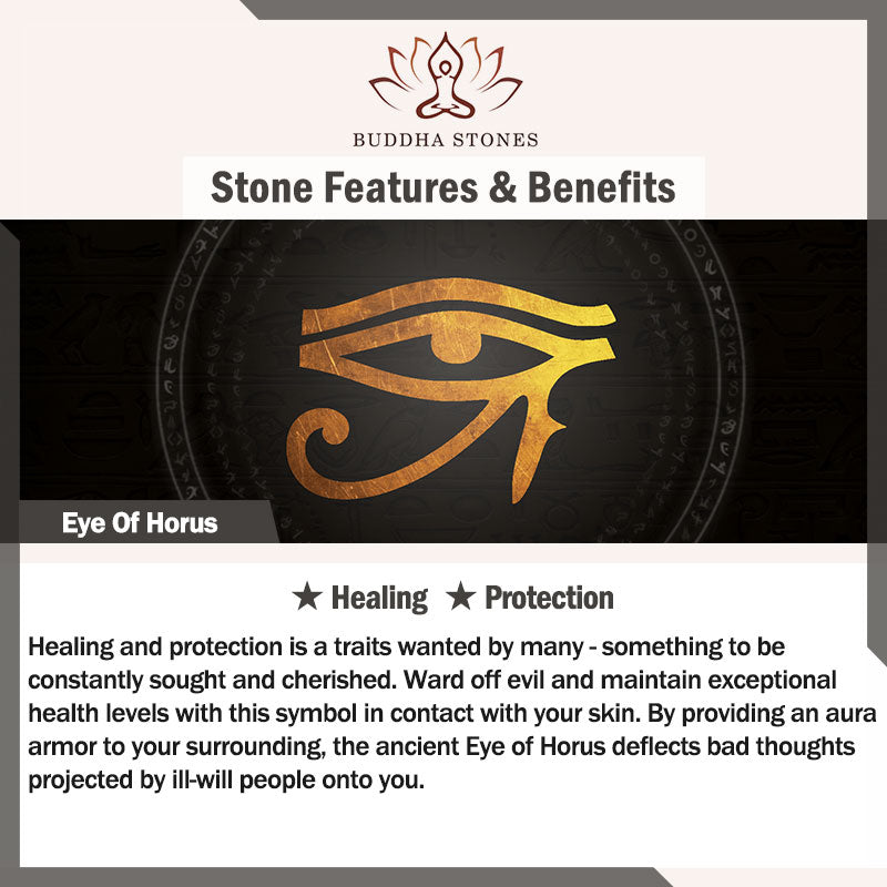 KarmaRipple's Eye Of Horus Gemstone Protection Adjustable Ring p7