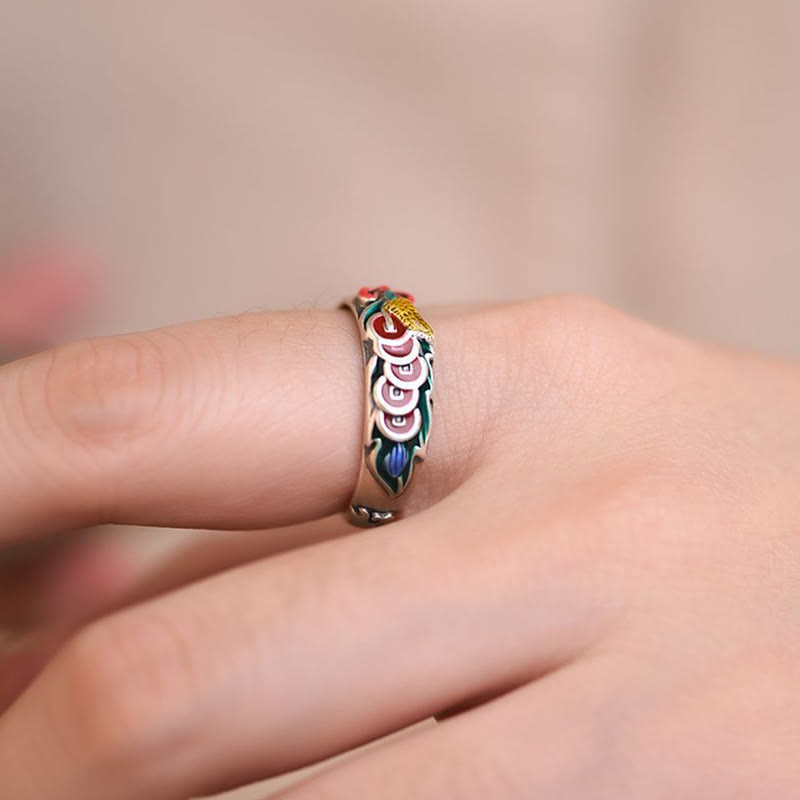 KarmaRipple's Feng Shui Five Emperor Coins Wealth Ring p6