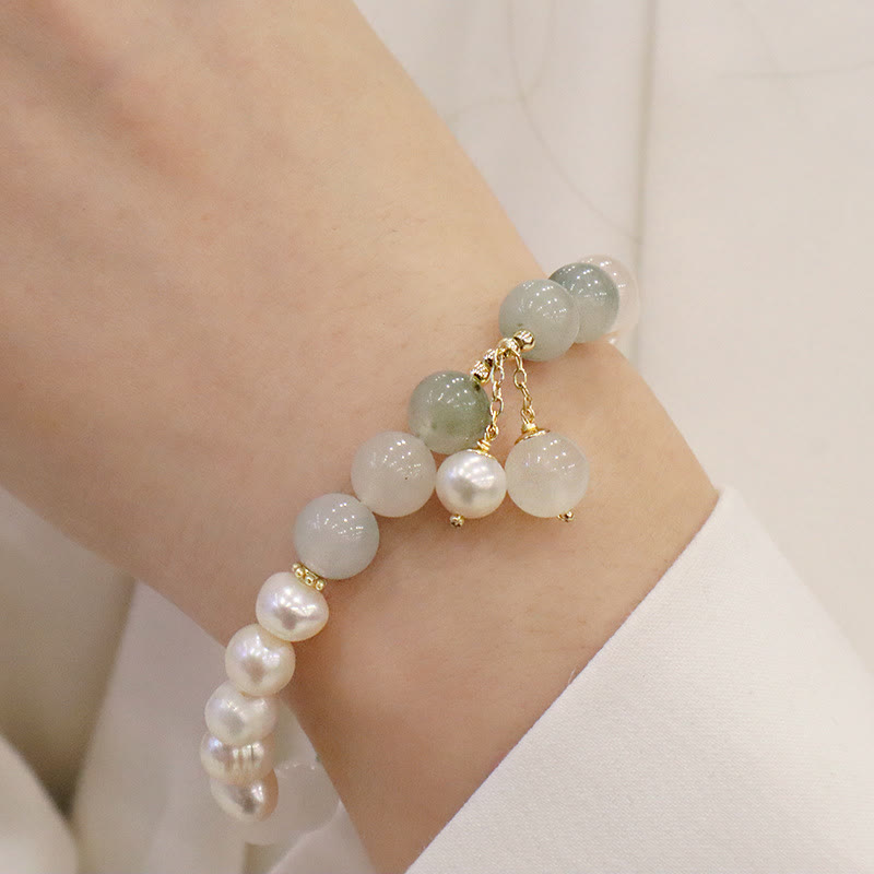 KarmaRipple's Authentic Pearl Jade Balancing Sincerity Bracelet p8