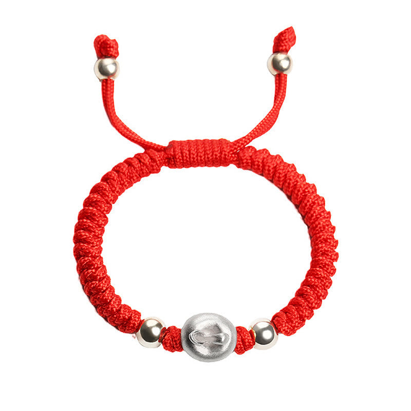 KarmaRipple's 999 Sterling Silver Apple Red Multicolored Rope Fortune Protection Handcrafted Kids Bracelet p15