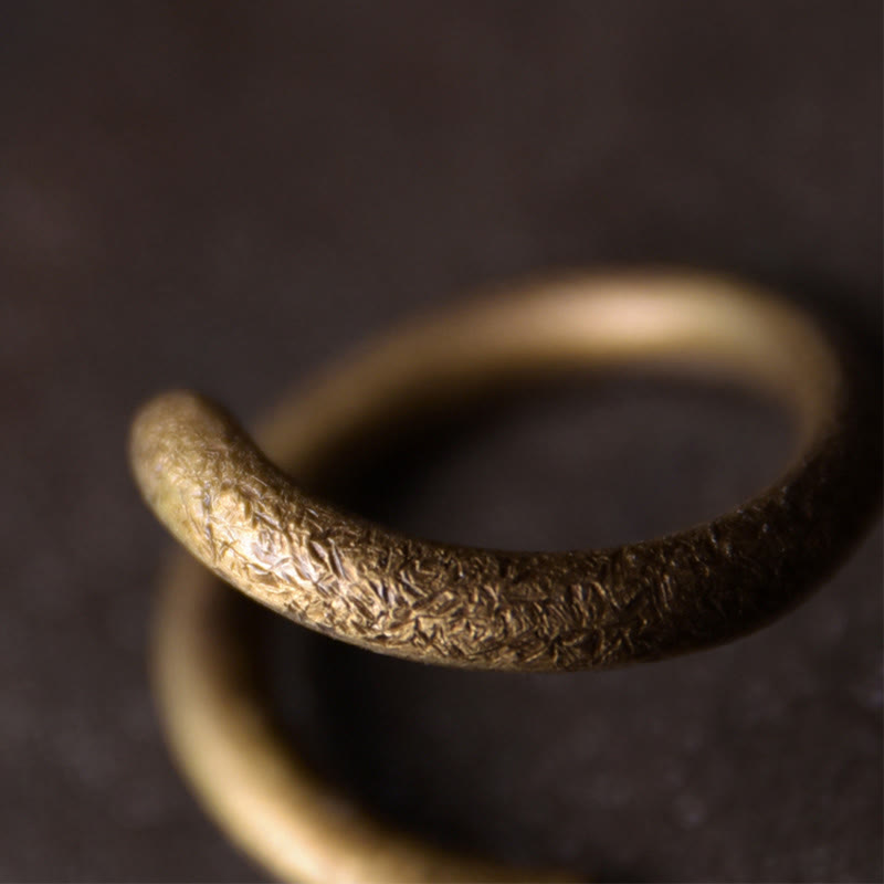 KarmaRipple's Simple Design Bronze Fortune Adjustable Ring p5