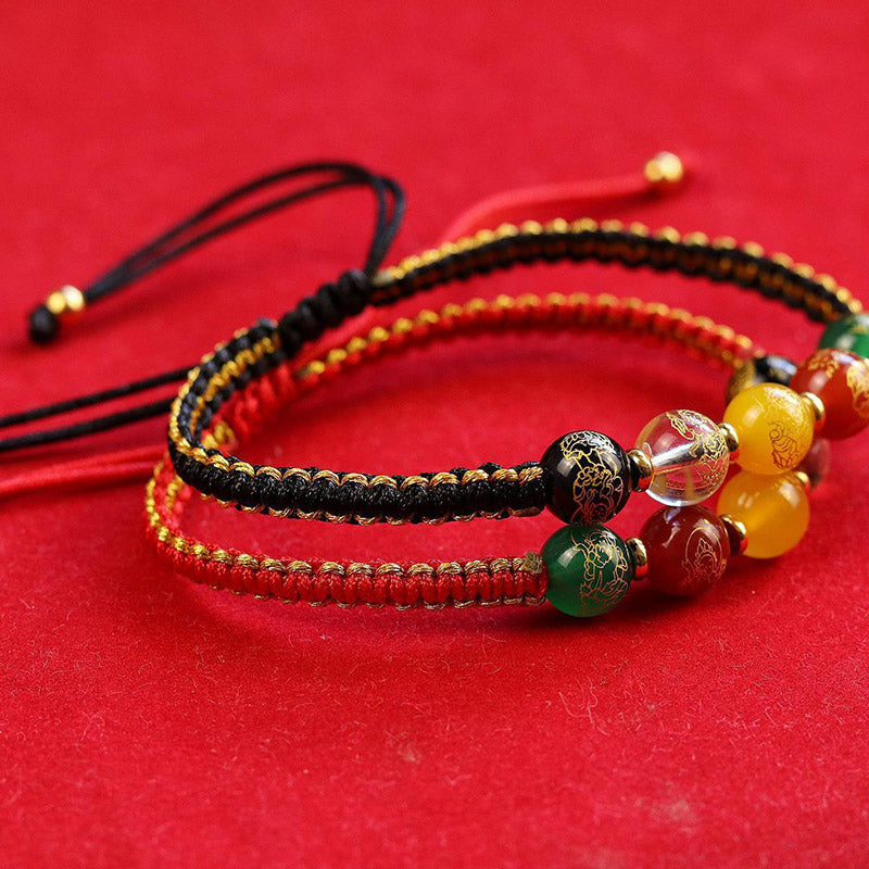 KarmaRipple's Five Directions Gods of Wealth Agate Handmade Protection String Braid Bracelet p7