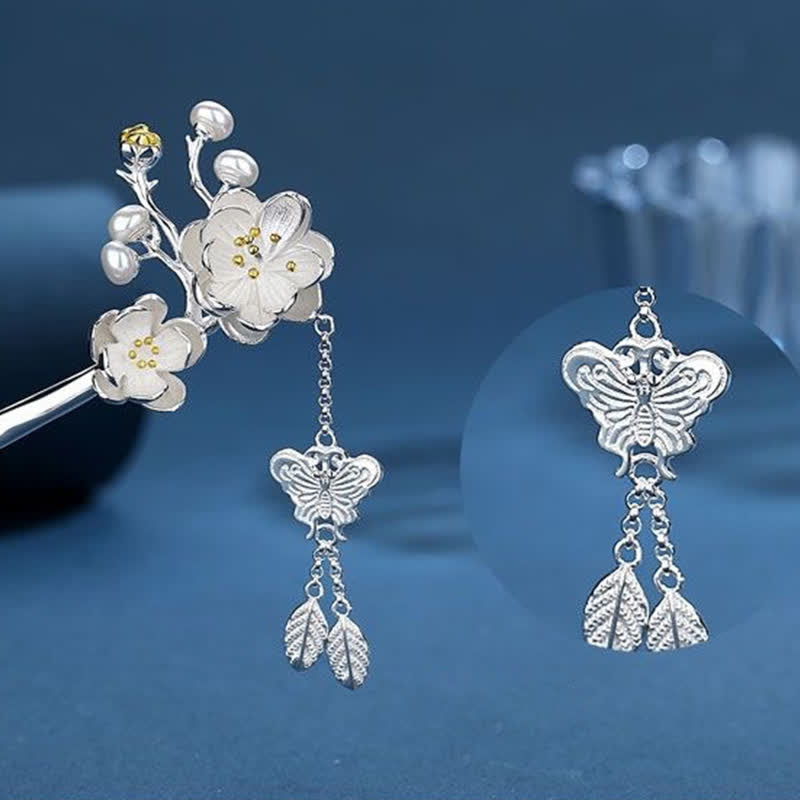 KarmaRipple's Plum Blossom Butterfly Love Freedom Tassel Hairpin p8
