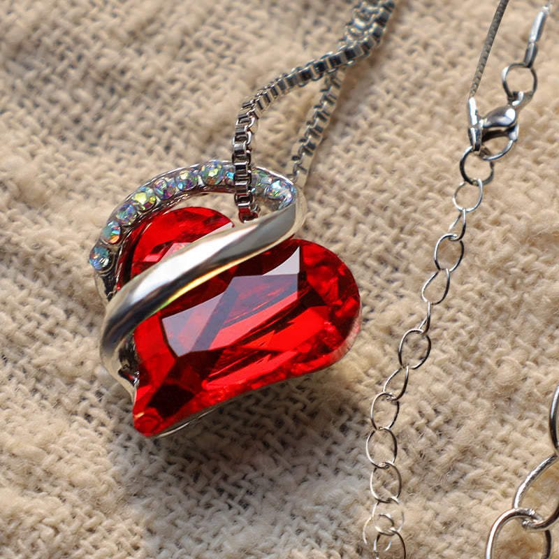 KarmaRipple's Love Heart Birthstone Balancing Energy Pendant Necklace p17
