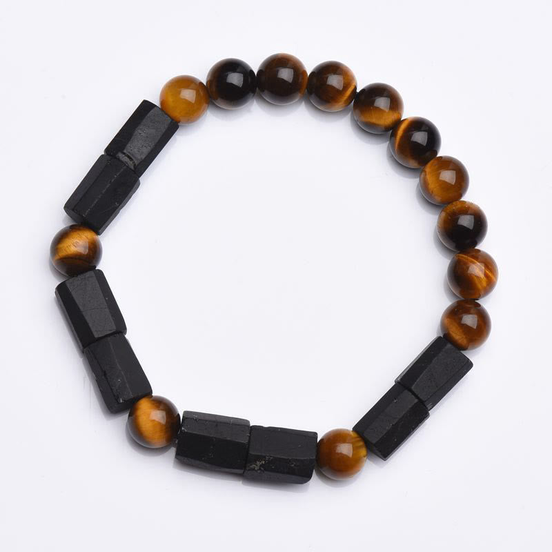 KarmaRipple's Authentic Black Tourmaline Tiger Eye Positive Bracelet p10