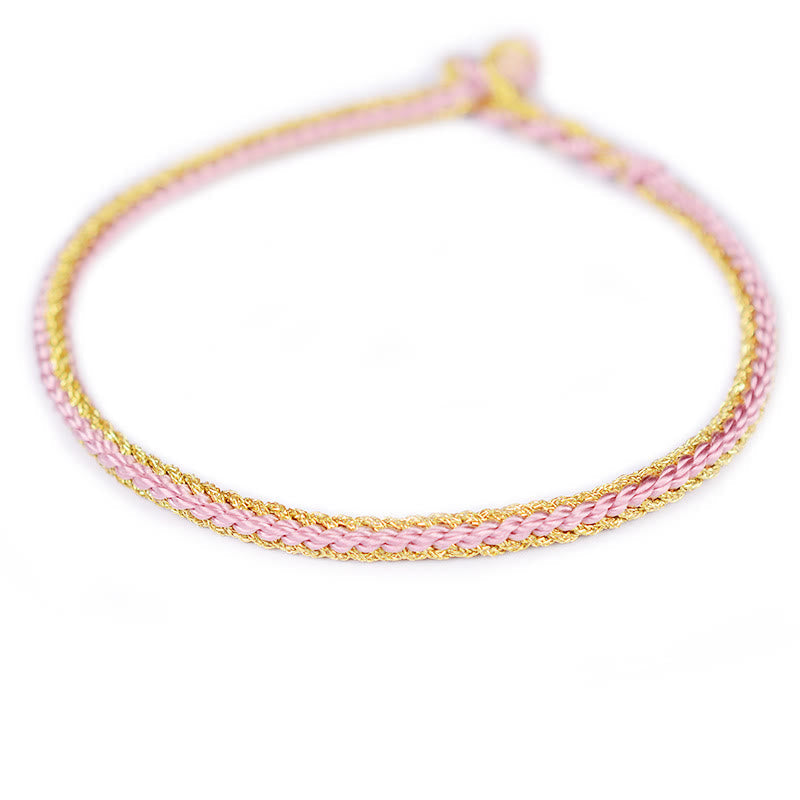 KarmaRipple's Two-Color Rope Handcrafted Eight Thread Peace Weave Bracelet p22