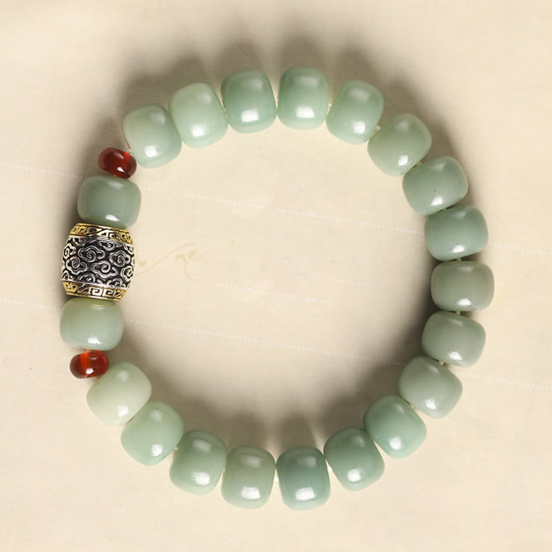 KarmaRipple's Bodhi Seed Auspicious Cloud Fu Character Bead Peace Bracelet p1
