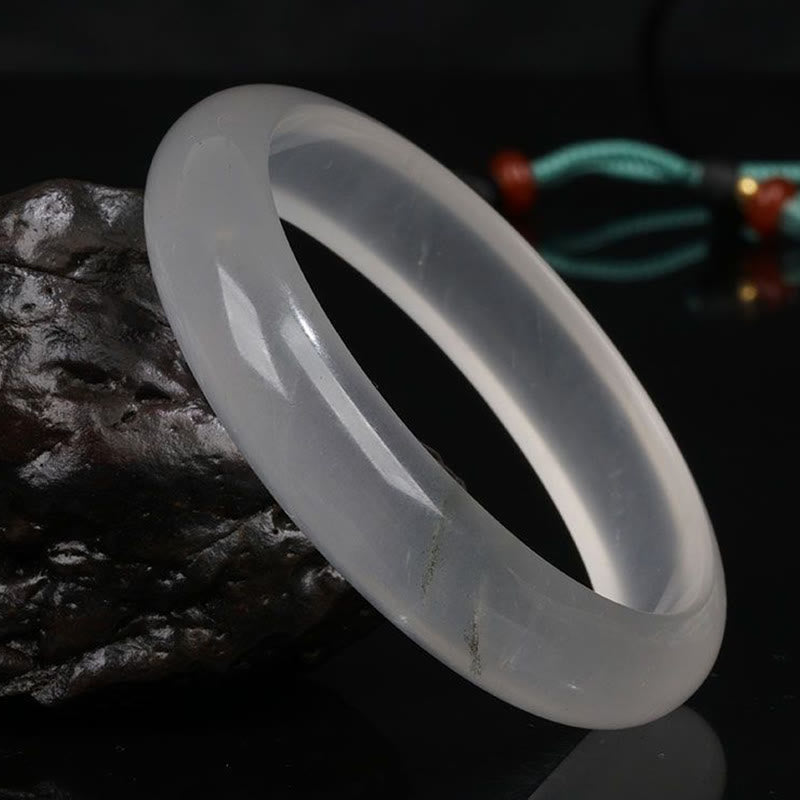 KarmaRipple's Authentic Translucent Golden Silk Jade Wealth Fortune Bracelet Bangle p6