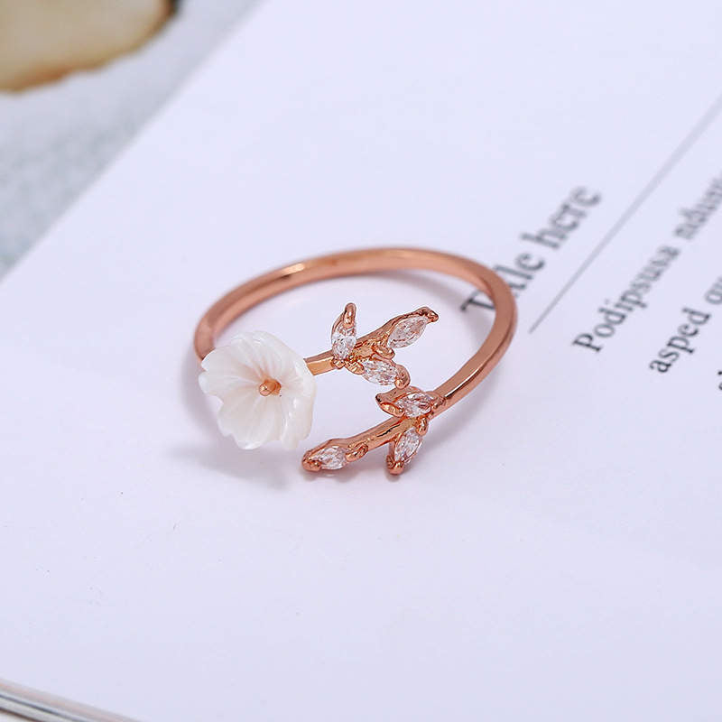 KarmaRipple's Plum Blossom Leaf Pattern Bronze Fortune Ring p7