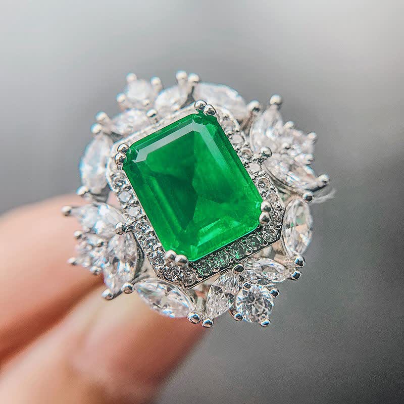 KarmaRipple's Emerald Gemstone Red Corundum Confidence Courage Ring Earrings Pendant Necklace p1