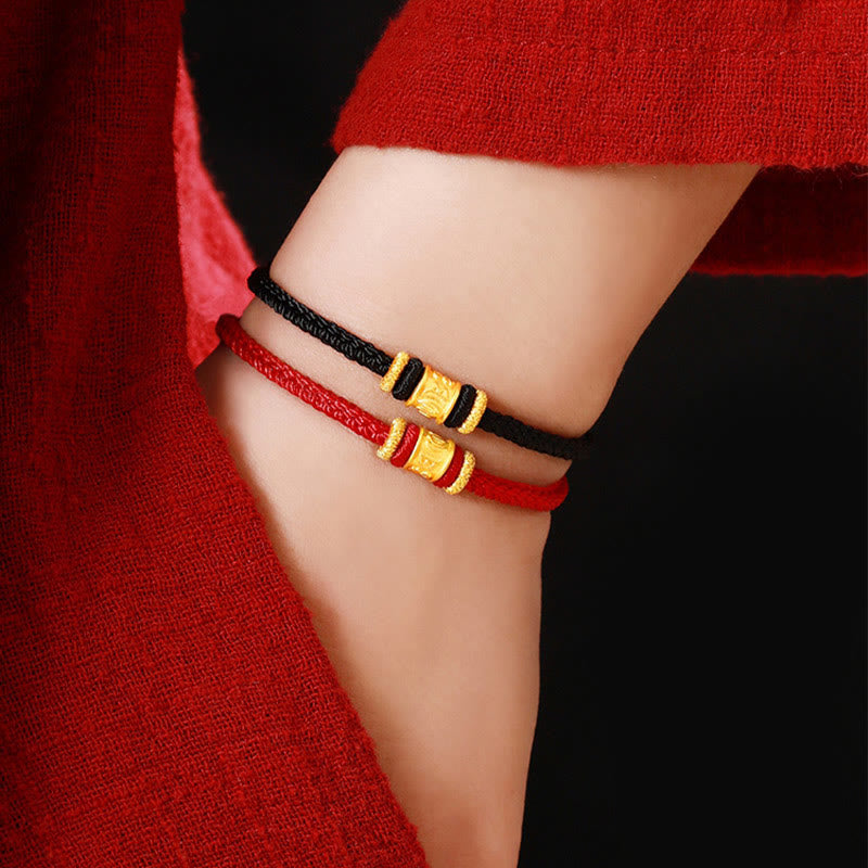 KarmaRipple's Tibet 999 Gold Om Mani Padme Hum Engraved Protection?Lucky Bead Bracelet p12