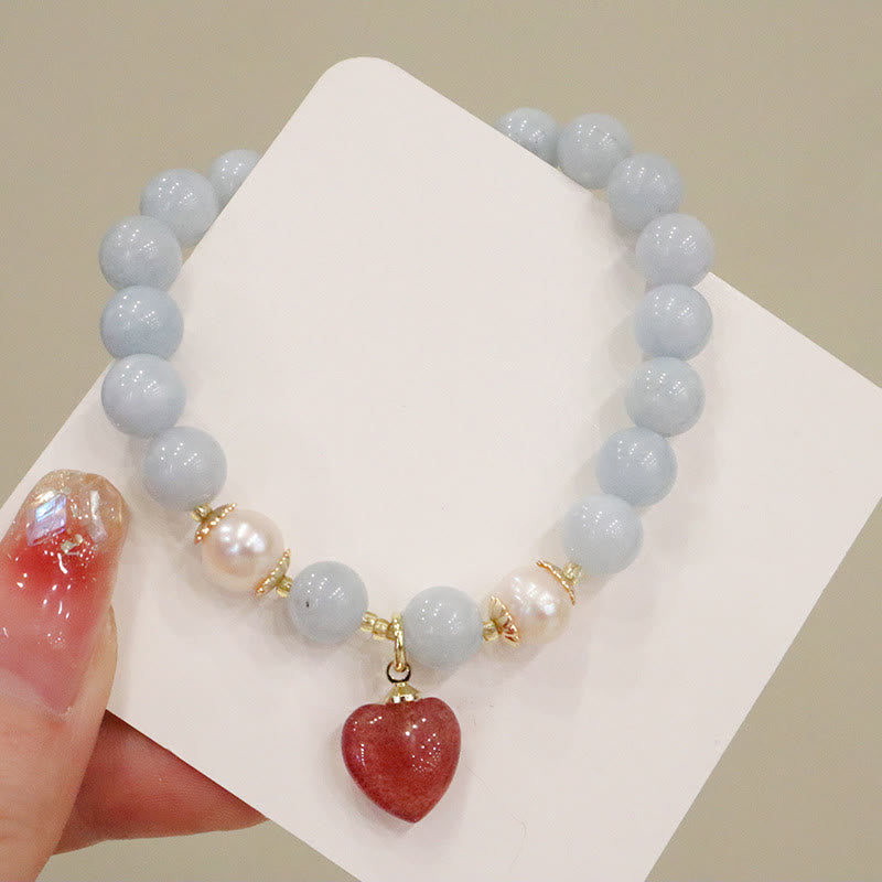 KarmaRipple's Authentic Aquamarine Chalcedony Serenity Rabbit Gourd Cat Talisman Bracelet p10