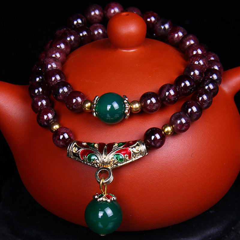 KarmaRipple's Authentic Garnet Blessing Bracelet p1
