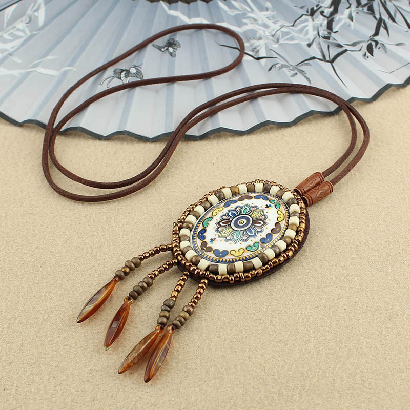 KarmaRipple's Mandala Pattern Beadwork Creativity Pendant Necklace p17
