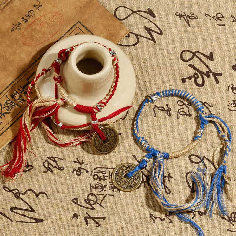 KarmaRipple's Mountain Ghosts Spend Money Wealth Prosperity Handmade Woven Bracelet p4