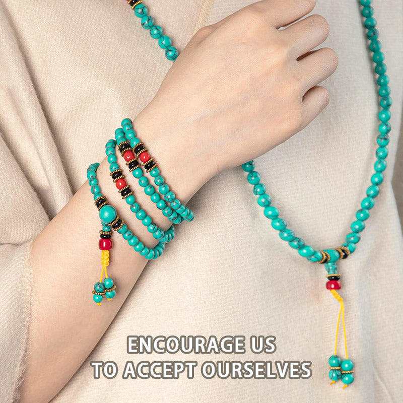 KarmaRipple's Tibetan Turquoise Balancing Mala Bracelet p3