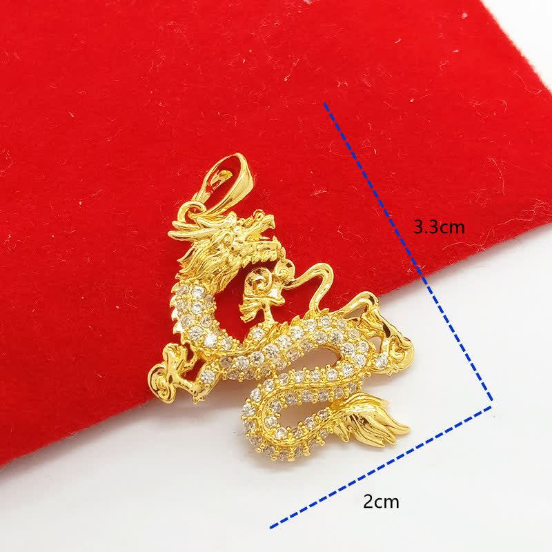 KarmaRipple's Gold Dragon Protection Pendant Necklace p9