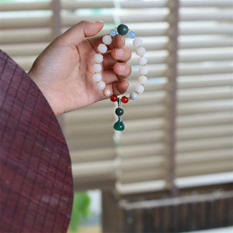 KarmaRipple's Bodhi Seed Lotus Bead Carved Peace Balance Bracelet p6
