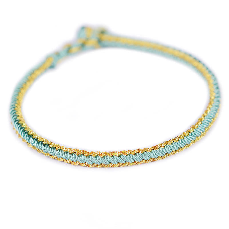 KarmaRipple's Two-Color Rope Handcrafted Eight Thread Peace Weave Bracelet p21