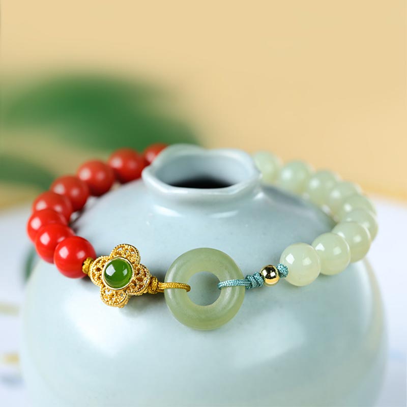 KarmaRipple's Authentic Cinnabar Jade Blessing Bracelet p9