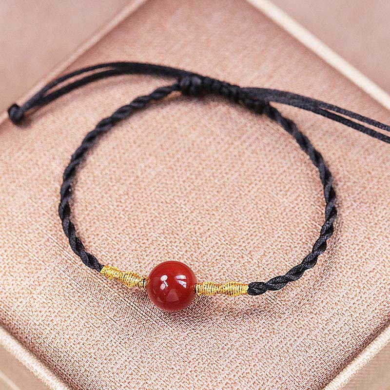 KarmaRipple's Authentic Red Agate Chalcedony Self-acceptance Confidence String Bead Bracelet Pendant Necklace p3