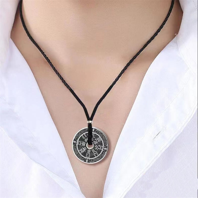 KarmaRipple's Mountain Ghosts Spend Money Bagua Design Bronze Coin Balance Pendant Necklace p5