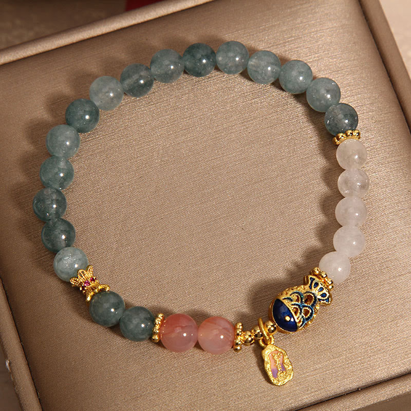 KarmaRipple's Jade Yanyuan Agate Ivory Jade Koi Fish Scripture Talisman Fortune Bracelet p2