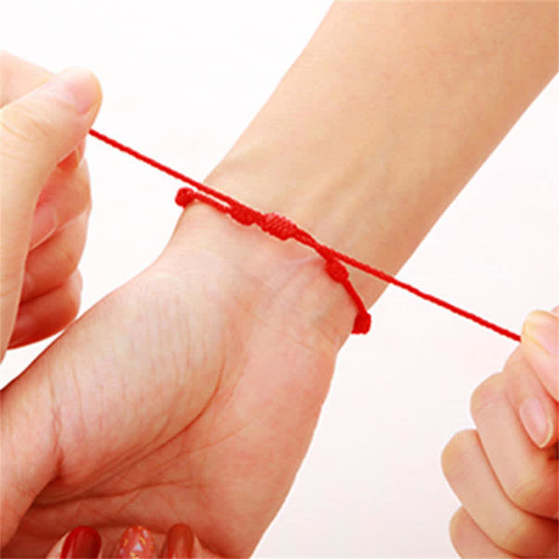 KarmaRipple's 4Pcs Evil Eye Seven Weave Red String Protection Bracelet p4