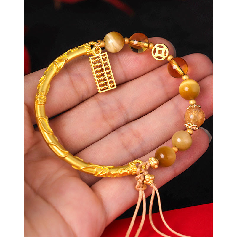 KarmaRipple's Authentic Tiger Eye Citrine Abacus Talisman Protection Bracelet p5