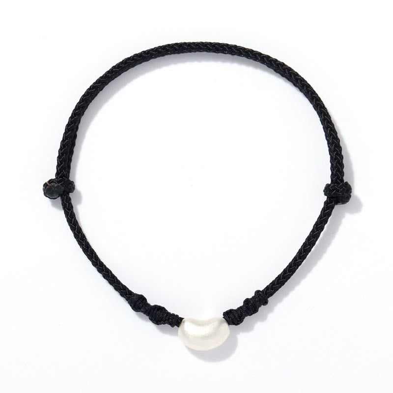 KarmaRipple's 999 Sterling Silver Bean Design Fortune Connection Handmade Woven Bracelet p12
