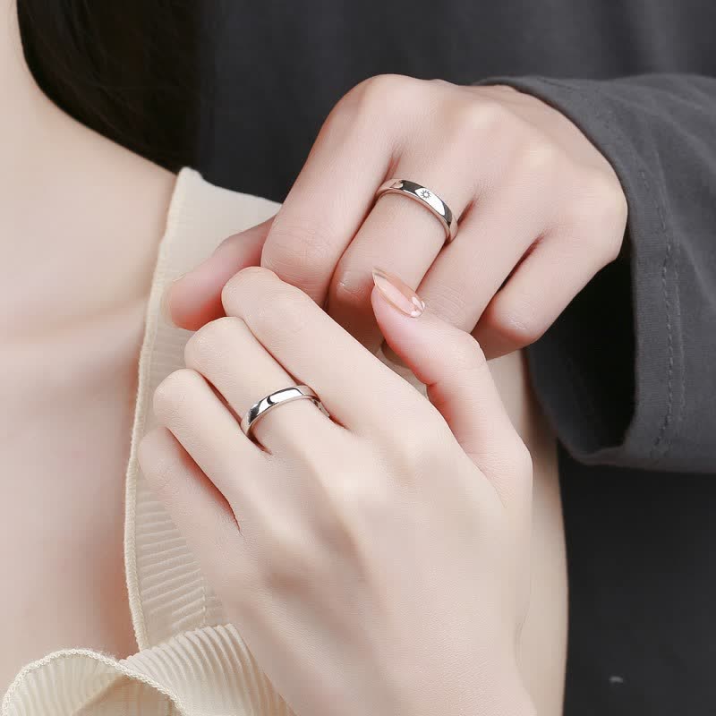KarmaRipple's 925 Sterling Silver Sun Moon Protection Adjustable Pair Ring p4