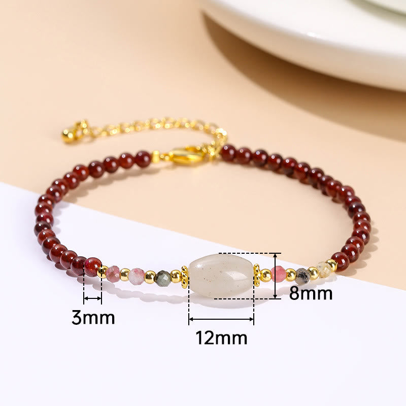 KarmaRipple's Garnet Jade Tourmaline Bead Passion Bracelet p10