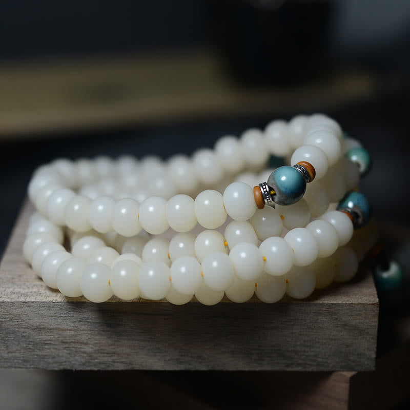 KarmaRipple's 108 Mala Beadwork Bodhi Seed Keep Away Evil Spirits Calm Bracelet p9