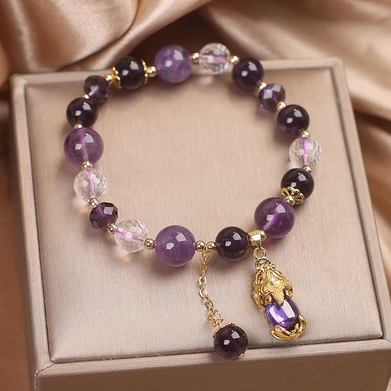 KarmaRipple's Authentic Amethyst PiXiu Balancing Bracelet p5