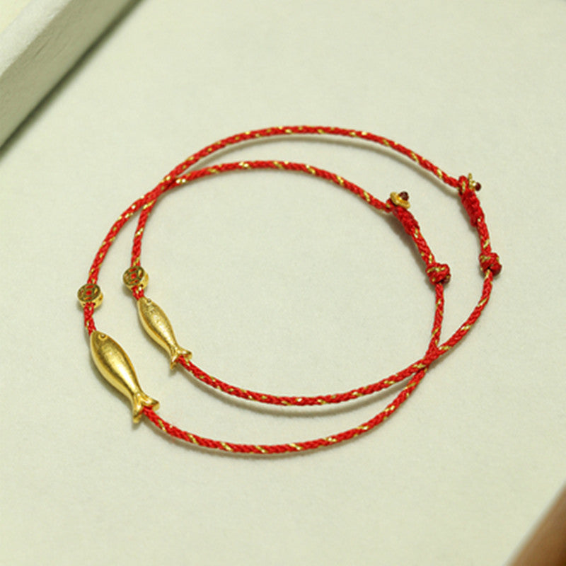 KarmaRipple's 14K Gold Plated Koi Fish Fortune Wealth Woven Bracelet p5