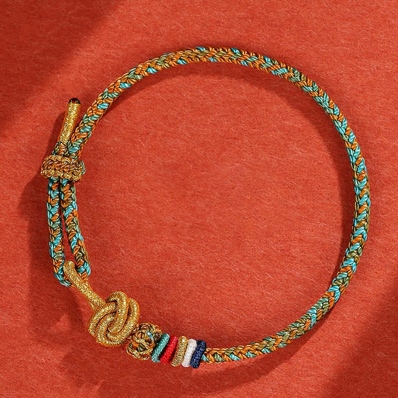 KarmaRipple's Handmade Dunhuang Colorful Rope Protection Braid String Bracelet p18