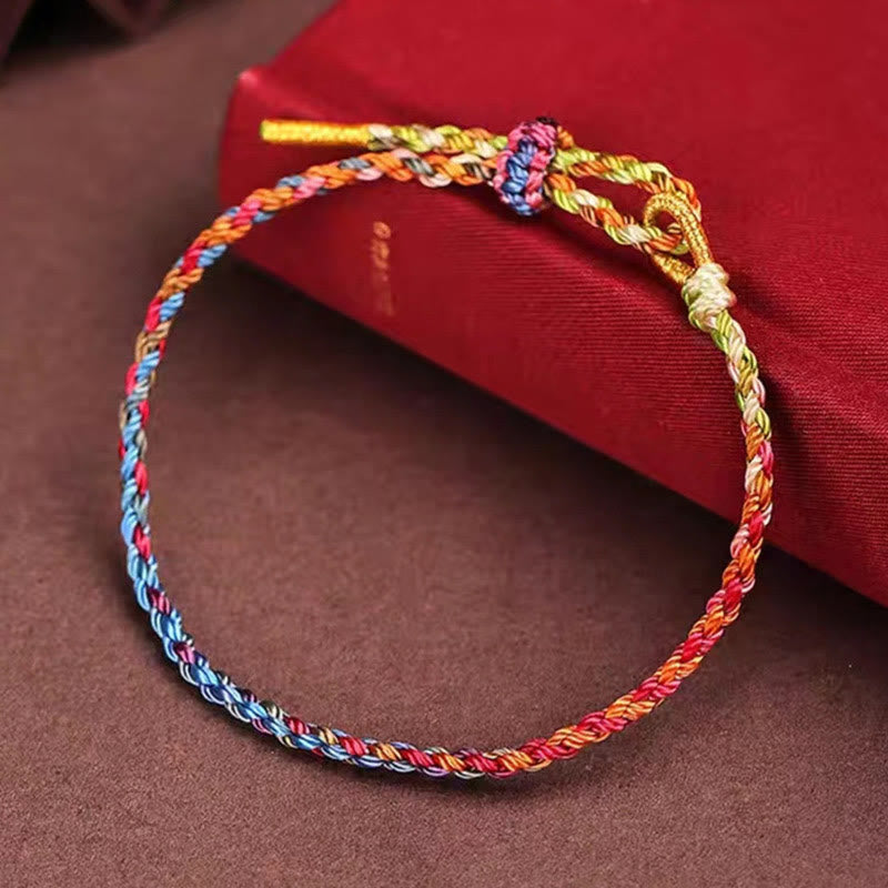 KarmaRipple's Handcrafted Fortune Colorful Rope Child Adult Bracelet p4