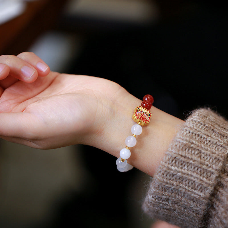 KarmaRipple's Red Agate Ivory Agate Strength Balancing Bracelet p6