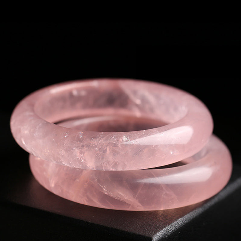 KarmaRipple's Authentic Rose Quartz Love Caring Bracelet Bangle p9