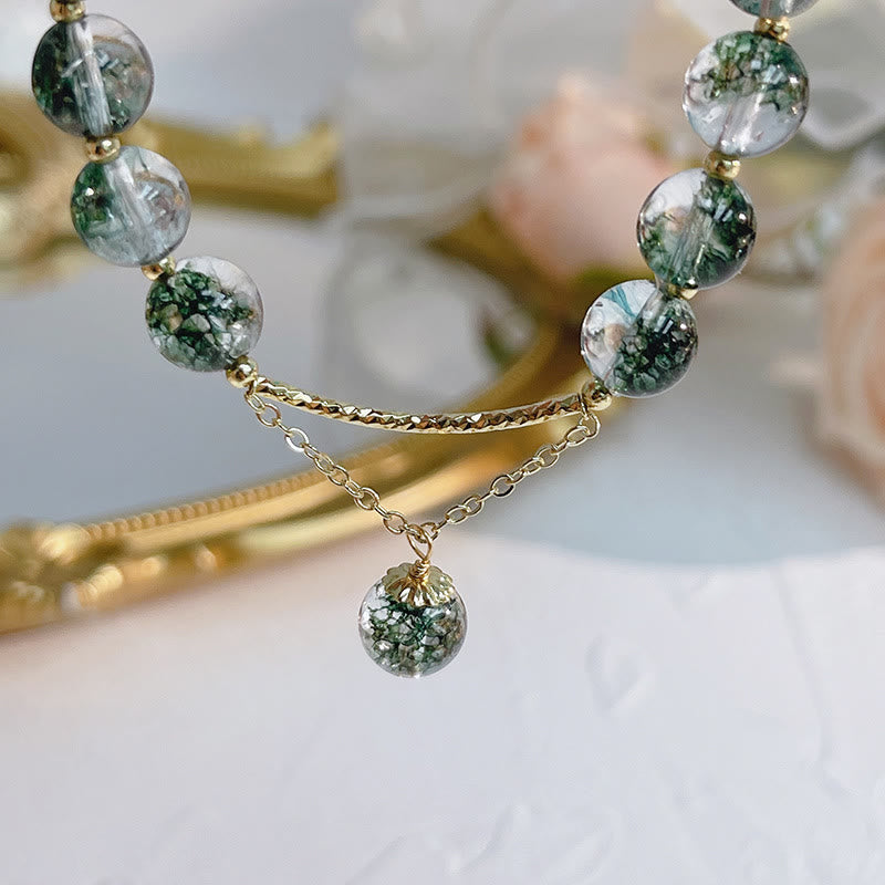 KarmaRipple's Green Phantom Gemstone Confidence Talisman Bracelet p5