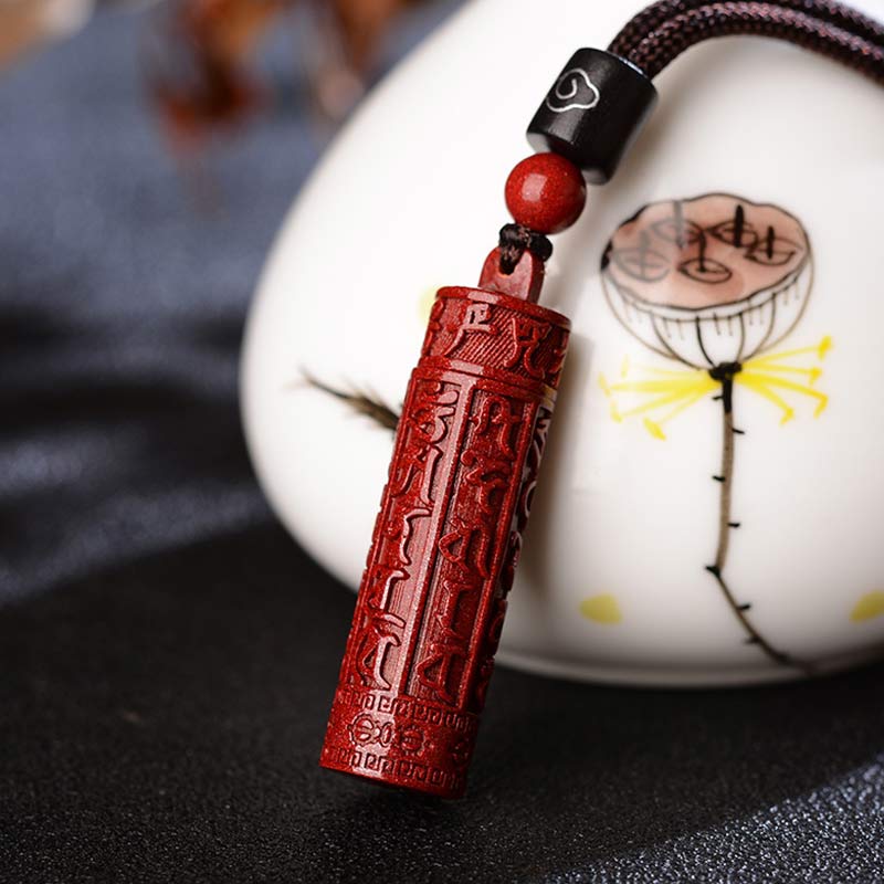 KarmaRipple's Tibetan Cinnabar Mantra Concentration String Pendant p2