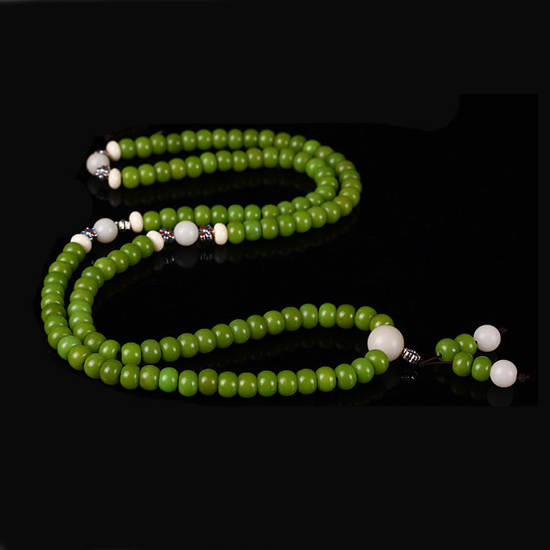KarmaRipple's Cyan Bodhi Seed Mala 108 Beadwork Success Bracelet Pendant ( p3