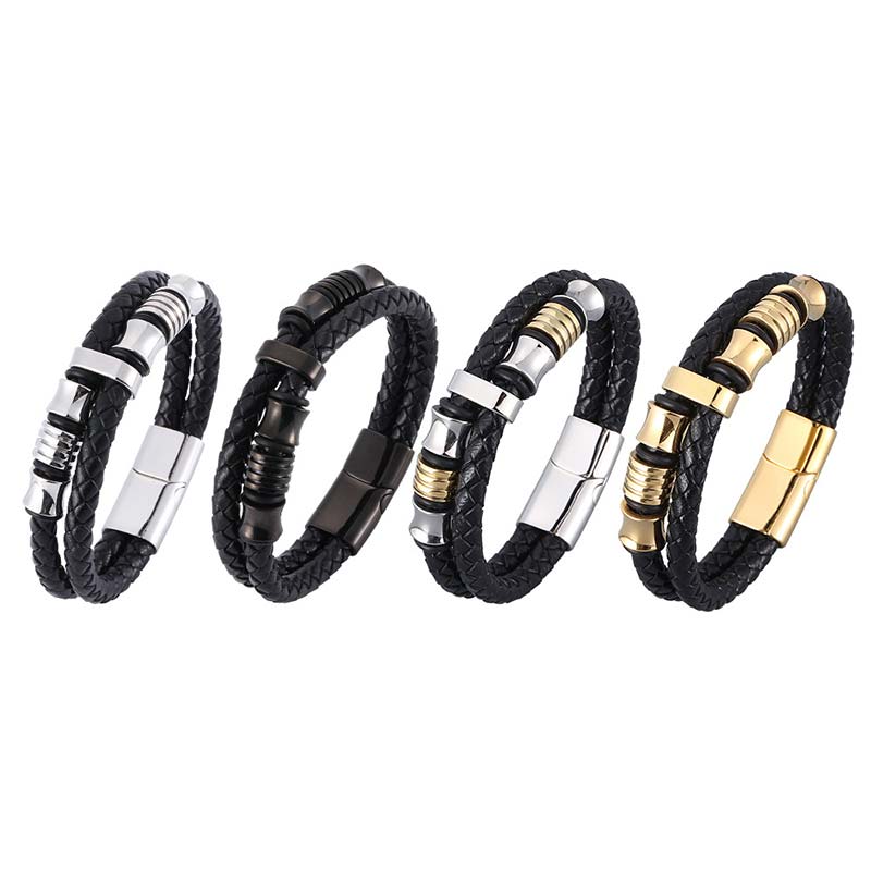 KarmaRipple's Layered Leather Weave Fortune Bracelet p5