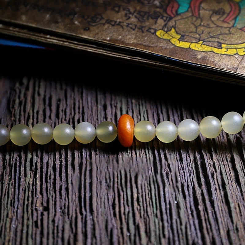 KarmaRipple's 108 Mala Beadwork Tibet Sheep Horn Amber Fortune Bracelet p12