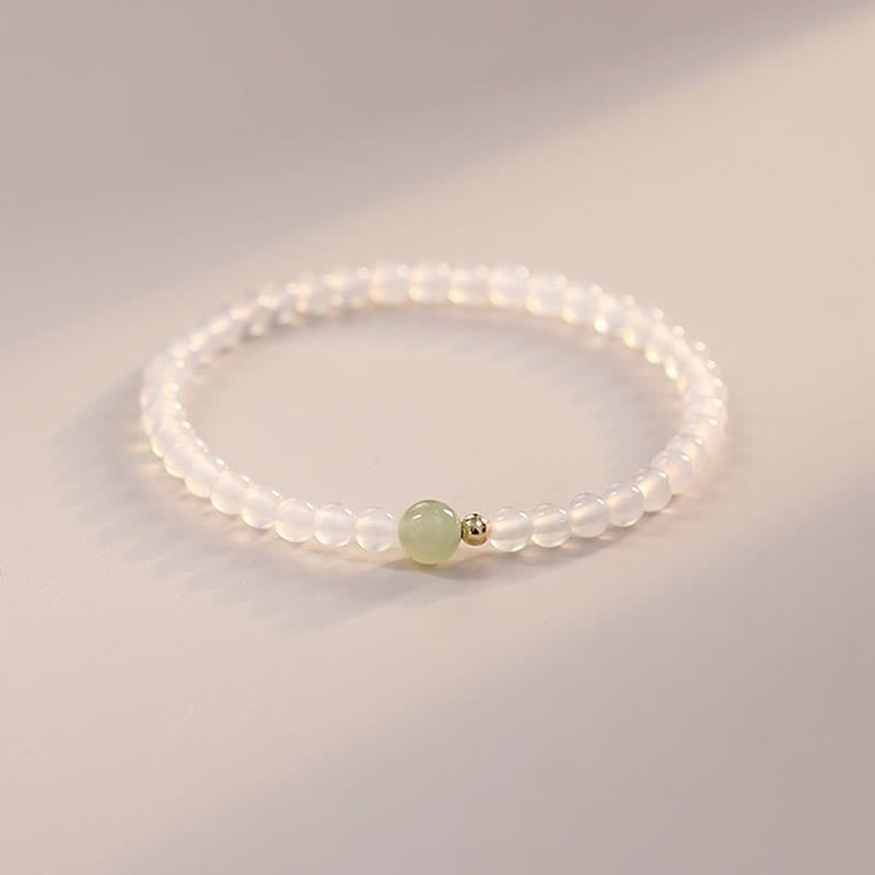 KarmaRipple's Authentic Ivory Agate Jade Fortune Protection Bracelet p6