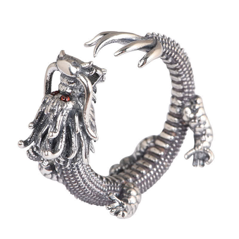 KarmaRipple's 925 Sterling Silver Dragon Fortune Protection Ring p13