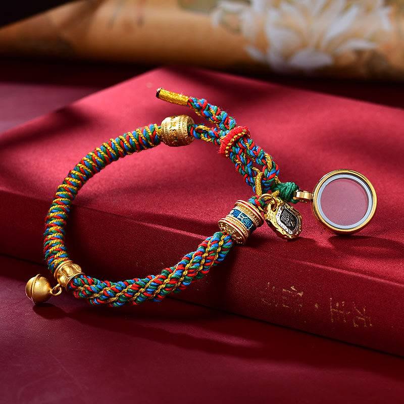 KarmaRipple's Tibetan Om Mani Padme Hum Carved Zakiram Goddess of Wealth Talisman Amulet Bracelet p12