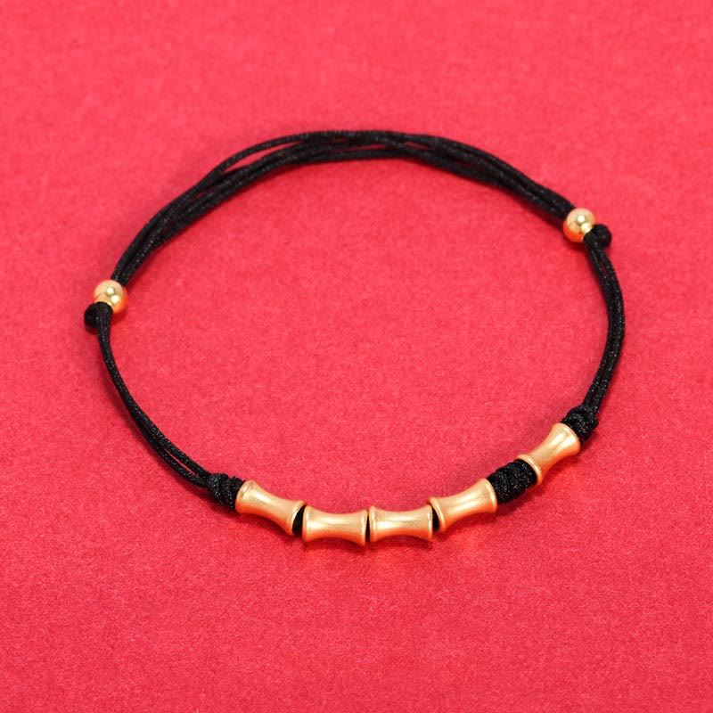 KarmaRipple's 925 Sterling Silver Bamboo Design Protection Fortune Woven Bracelet p22