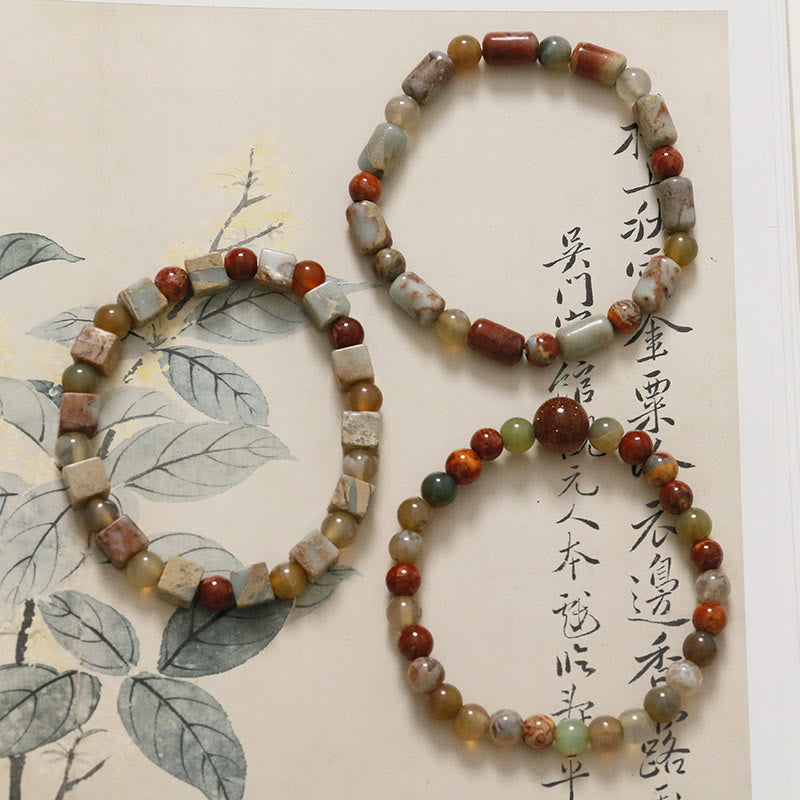 KarmaRipple's Authentic Stone Sea Sediment Jasper Agate Protection Bracelet p15